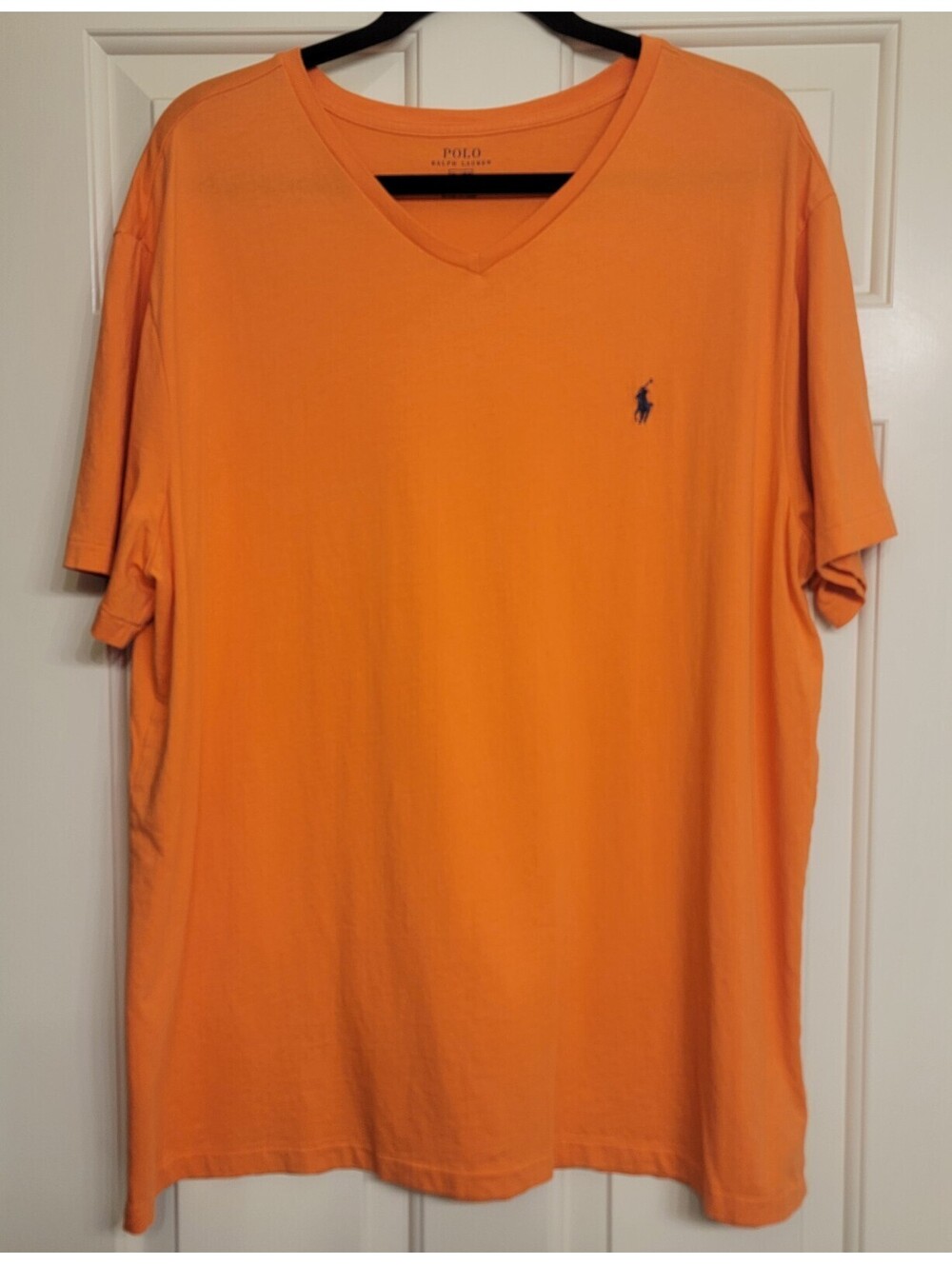 New Polo Ralph Lauren Men's V-Neck T-Shirt Tee - XL - Orange NWOT Cotton
